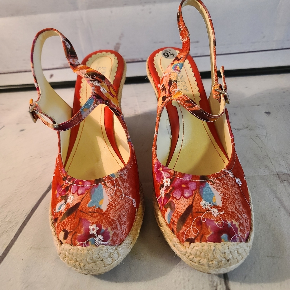 FRANCO SARTO FLOOR MODEL ESPADRILLE WEDGES